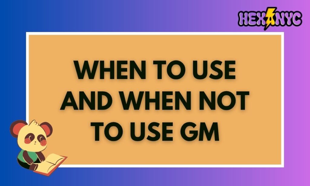 When to Use and When Not to Use GM